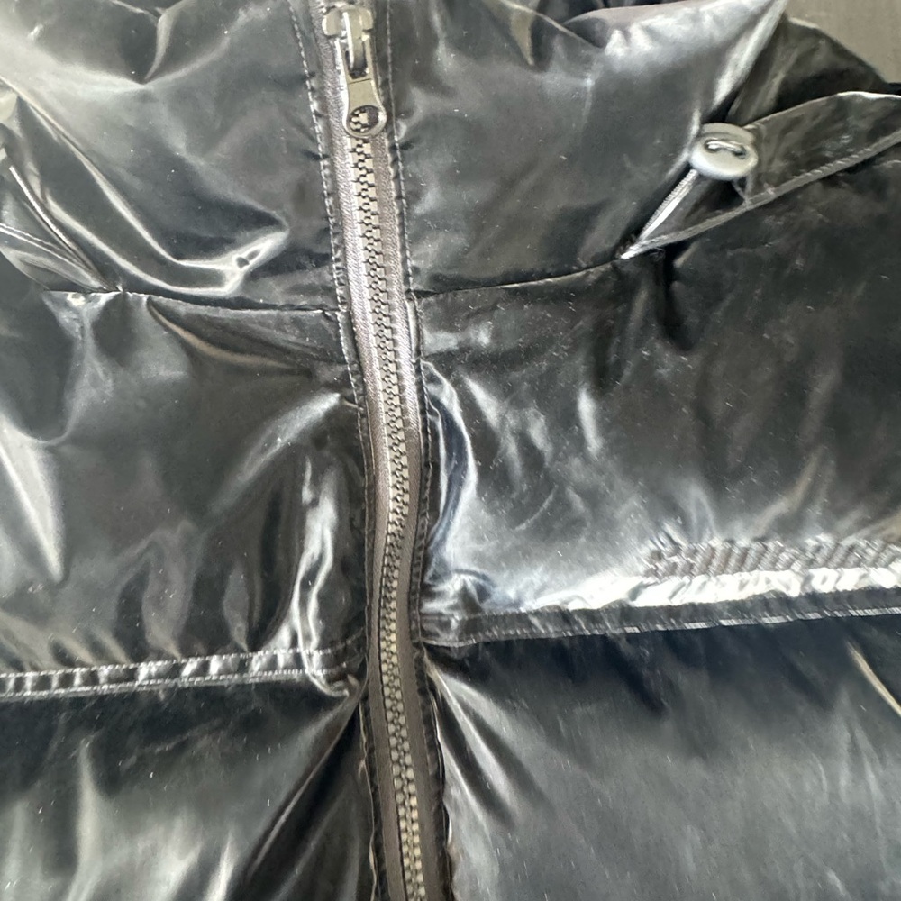 Saint Art NY Womens Black Glossy Puffer Down Lightweight Jacket Hooded Size XS - Picture 11 of 15